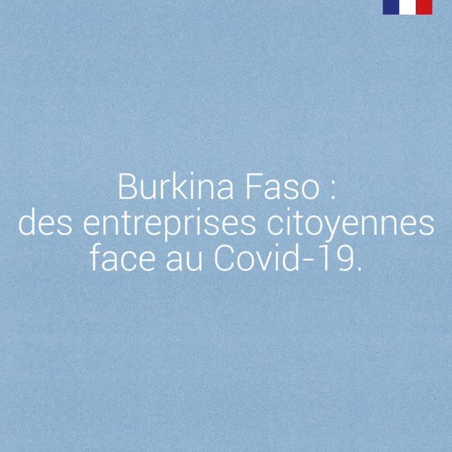 Burkina faso : des entreprises citoyennes face au Covid-19